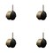 Service Caster 2'' Floor Safe Antique Hooded Twin Wheel Caster 3/8 Threaded Stem, 4PK SCC-TS02S50D-NYU-WA-381615-4 - alternate 1